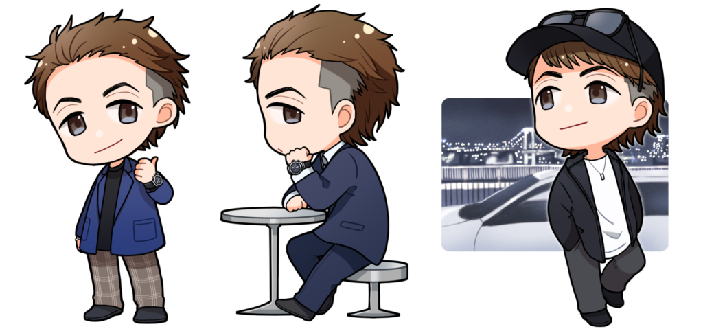 書籍・動画用SDイラスト ご本人の写真を元に制作