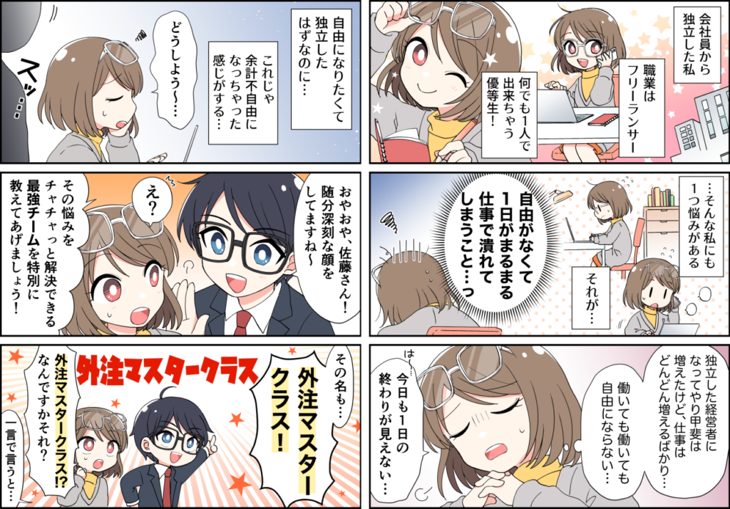 合同会社フライングスター 「外注マスタークラス」 解説漫画制作