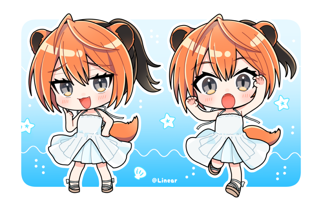 Linear 福丸ぽめ 記念日用デフォルメイラスト