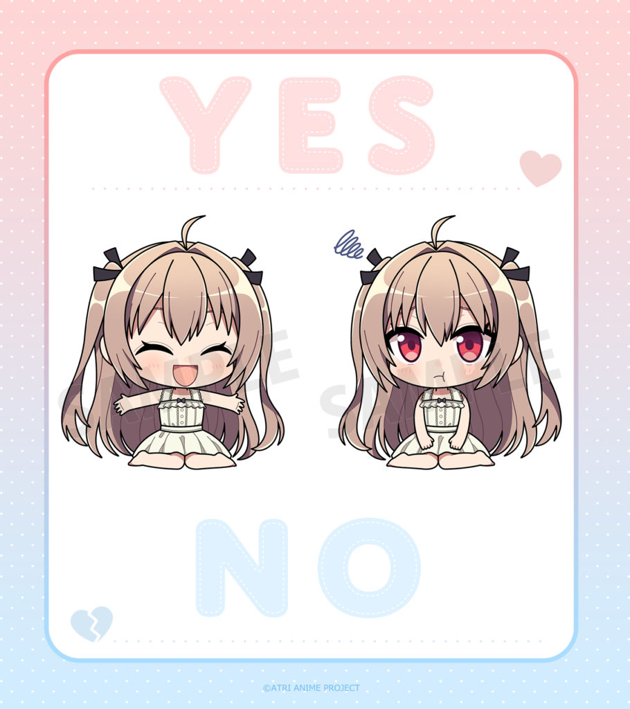 アニメ『ATRI -My Dear Moments-』　デフォルメグッズイラスト